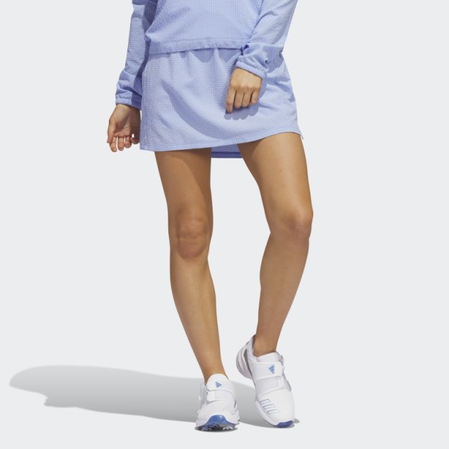 Falda Pantalón De Golf Azul De Seersucker De 16 Pulgadas Adidas