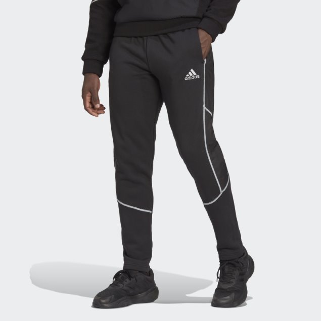 Joggers De Forro Polar Con Reflejos En La Oscuridad Negros Adidas