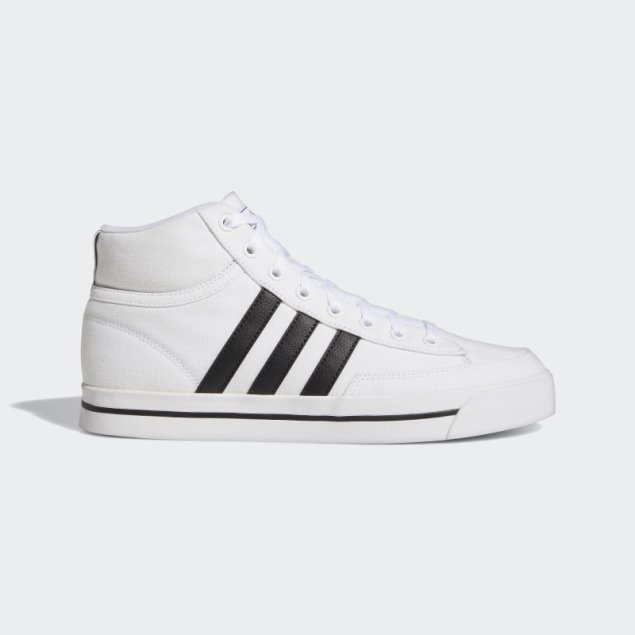 Blanco Adidas Retrovulc Mid Zapatos De Skate De Lona