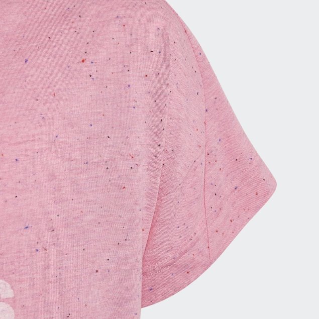 Rosa Adidas Future Icons Algodón Camiseta Suelta Insignia De Deporte