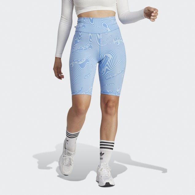 Shorts De Ciclista Con Estampado De Mármol Sky Adidas
