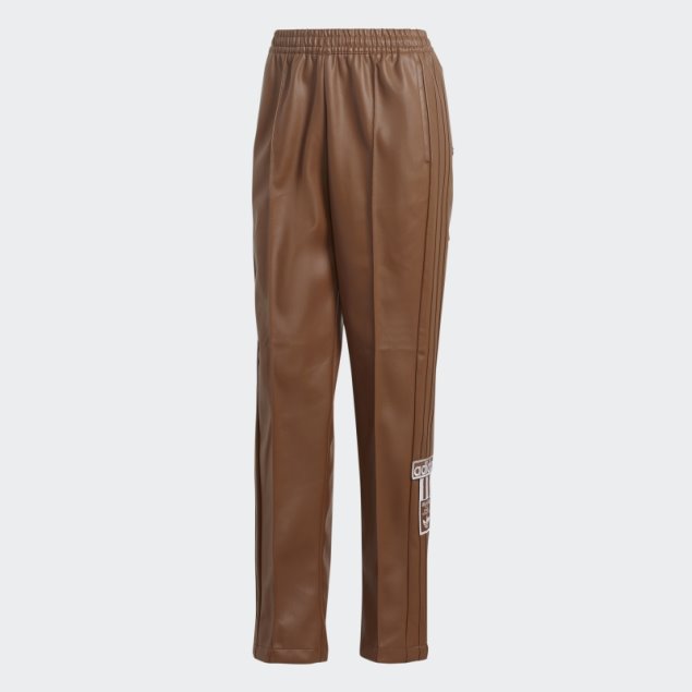 Pantalones Adidas Center Stage Faux Leather Adibreak Marrón