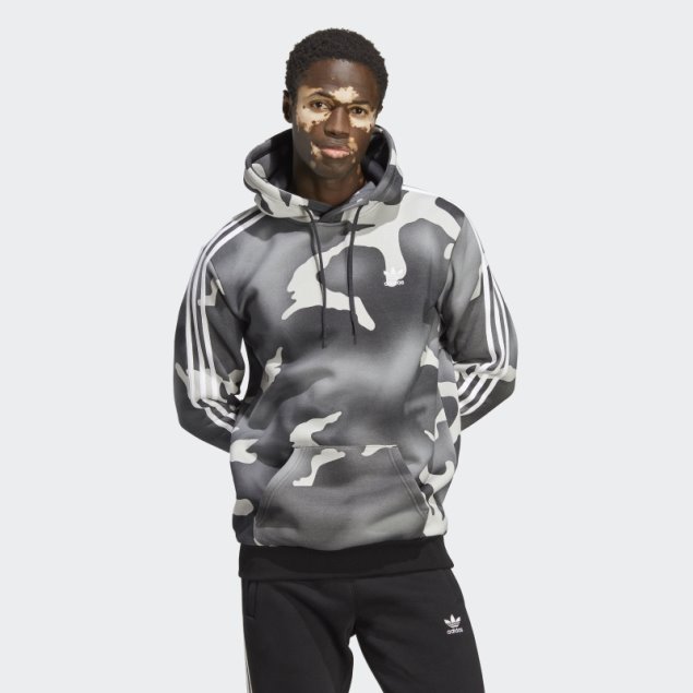 Sudadera Con Capucha Y Estampado De Camuflaje Con Gráficos Negros Adidas