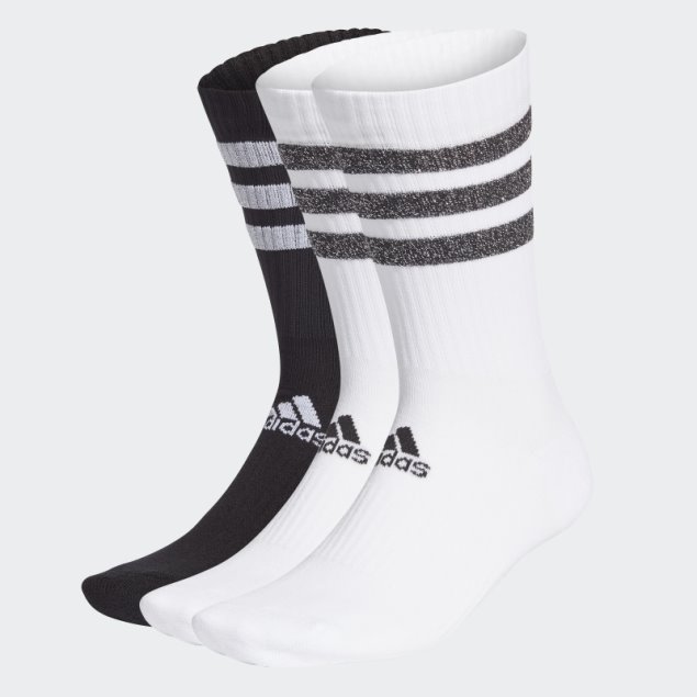 Calcetines Deportivos Acolchados Glam De 3 Rayas - 3 Pares Adidas Blanco