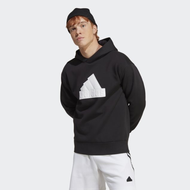 Adidas Future Icons Logo Sudadera Con Capucha Negra