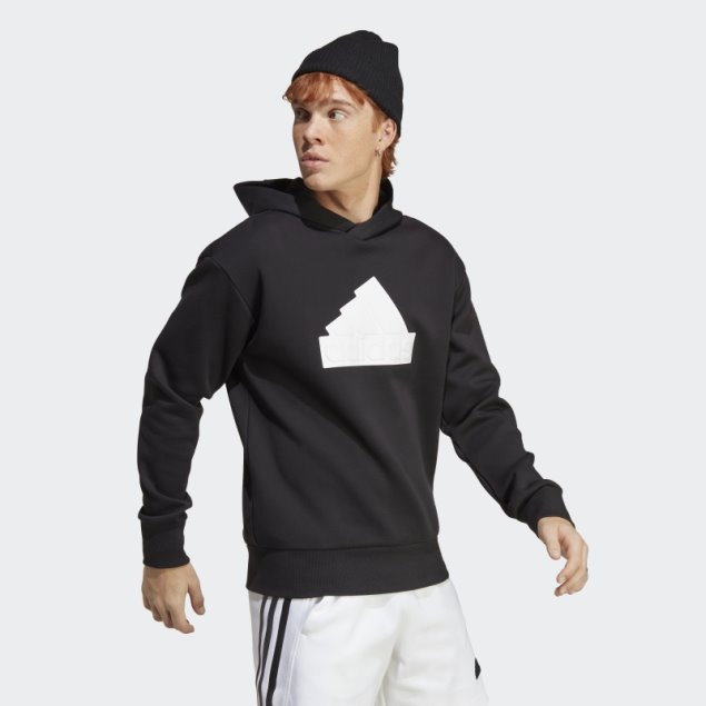 Adidas Future Icons Badge Of Sport Sudadera Con Capucha Blanca