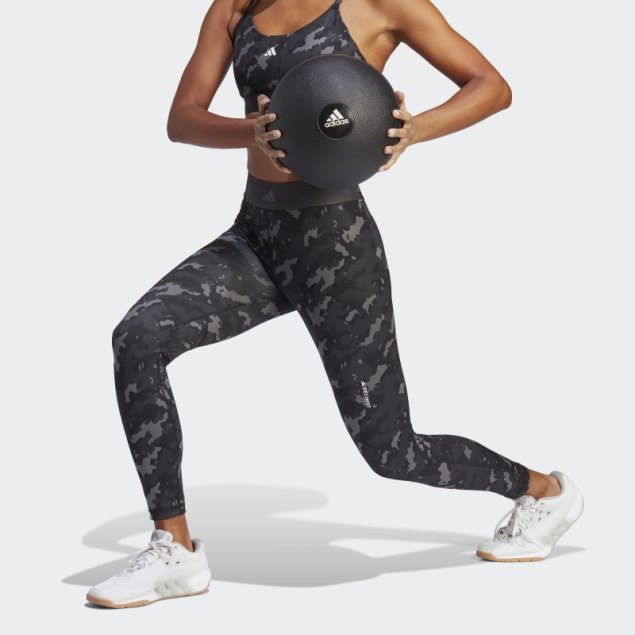 Adidas Leggins Grises Techfit Camo 7/8