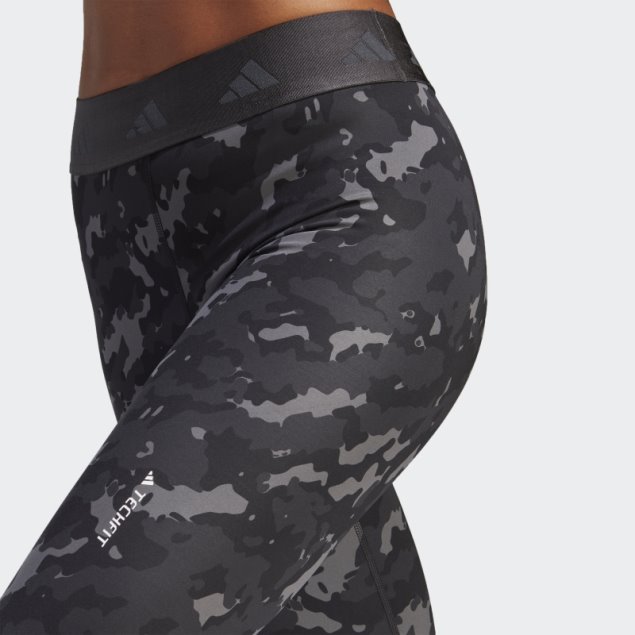 Adidas Leggins Grises Techfit Camo 7/8
