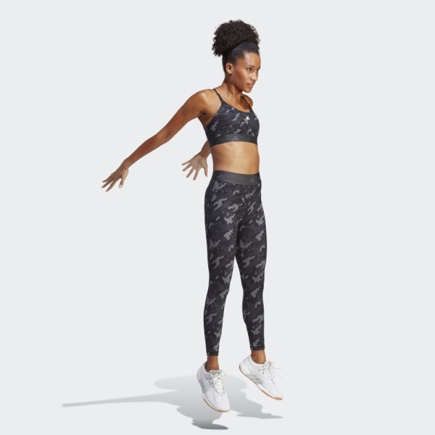 Gris Adidas Techfit Camo 7/8 Leggins