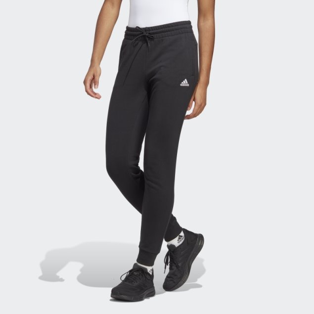 Pantalones Adidas Essentials Linear French Terry Con Puños En Negro