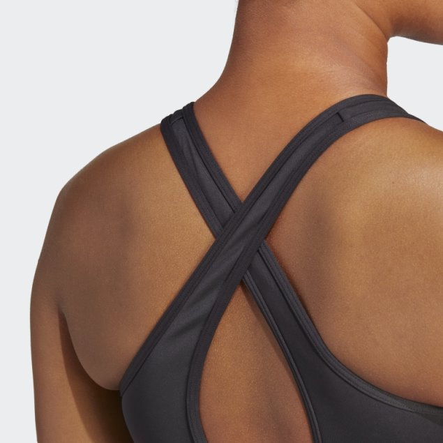 Sujetador De Entrenamiento De Sujeción Media Powerreact Negro Adidas