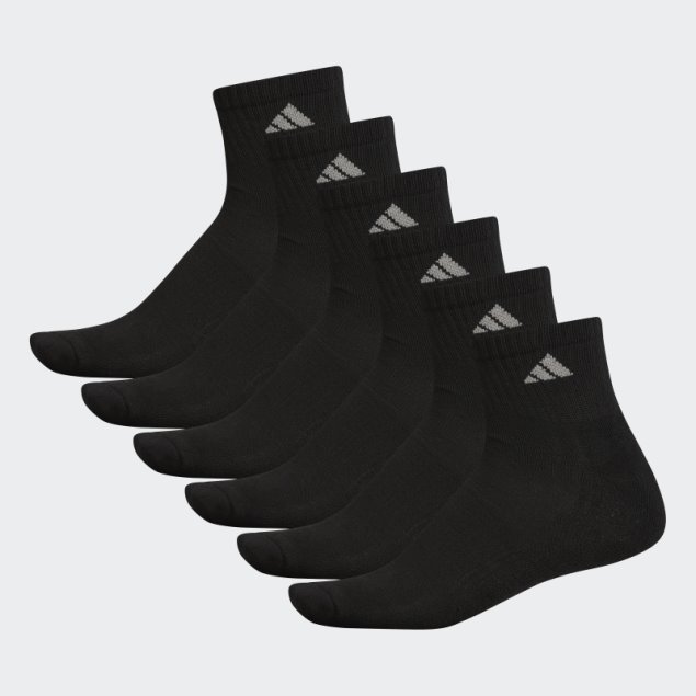 Calcetines Negros Deportivos Con Almohadilla Adidas 6 Pares Xl
