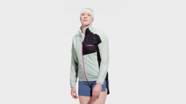 Chaqueta Cortavientos Estampada Terrex Trail Running Verde Adidas