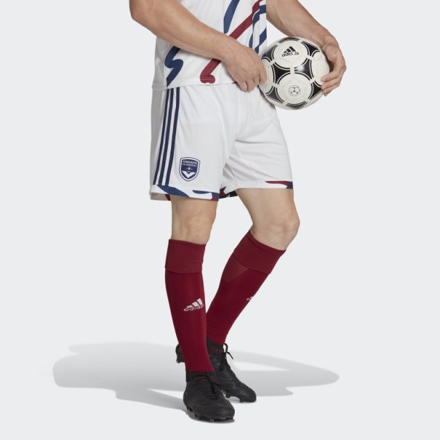 Pantalón Corto Blanco Girondins De Burdeos 22/23 Segunda Equipación Adidas