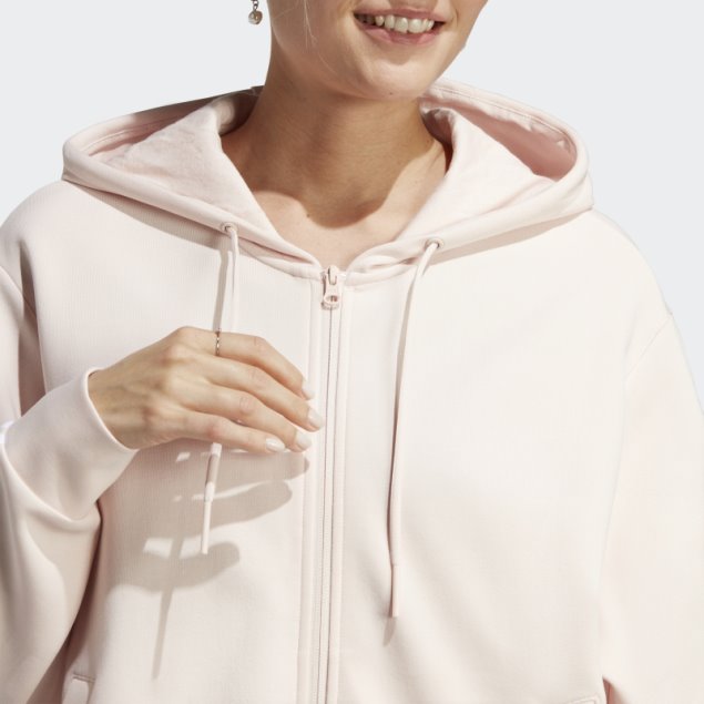 Adidas Future Icons Sudadera Con Capucha Y Cremallera Completa De 3 Rayas Cuarzo