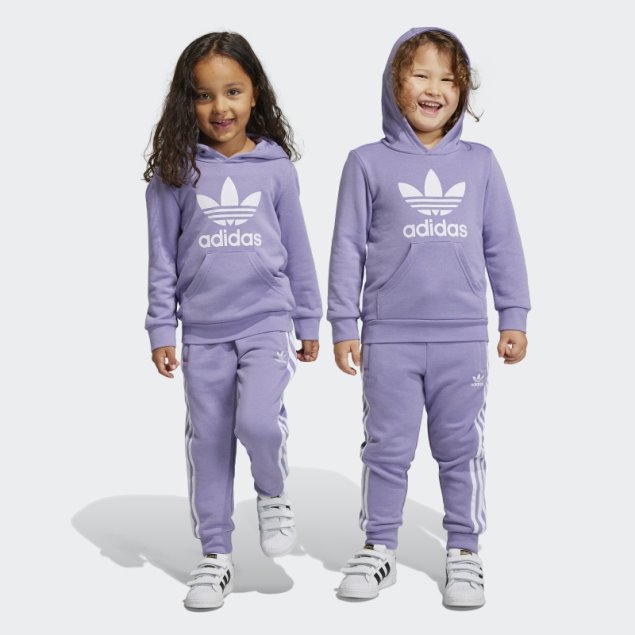 Adidas Sudadera Con Capucha Lila Adicolor