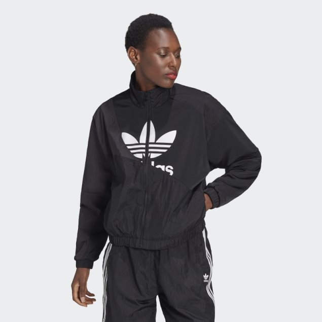 Adidas Chaqueta De Chándal Negra Adicolor Split Trefoil