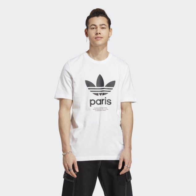 Camiseta Icone Paris City Originals Adidas Blanca