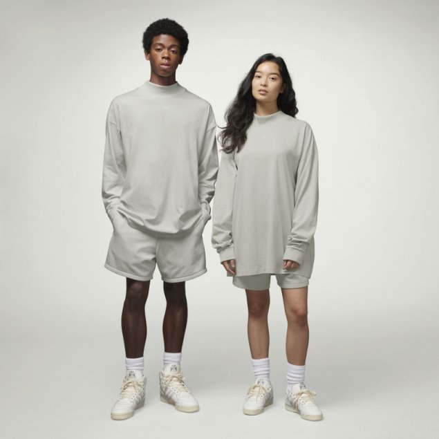 Adidas Camiseta De Baloncesto De Manga Larga Metal Gris Caliente