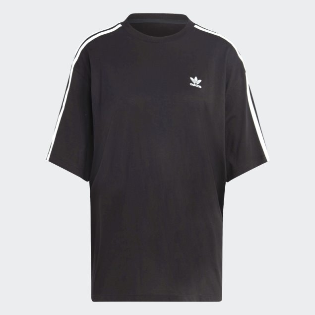 Camiseta Extragrande Negra Adidas Adicolor Classics