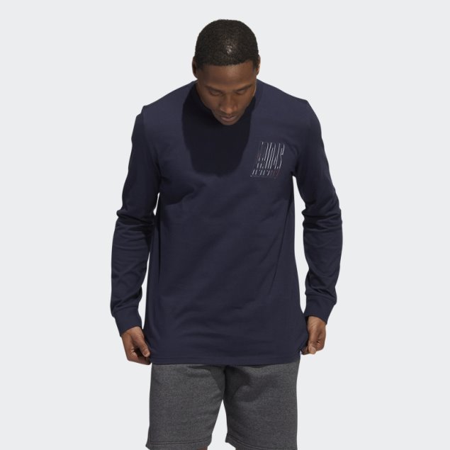 Adidas Camiseta De Manga Larga Con Gráfico Deportivo Dinámico De Tinta