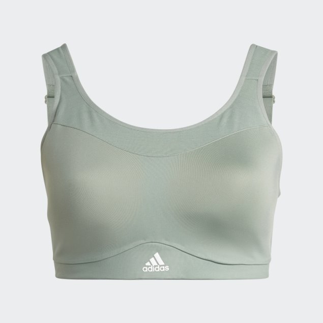 Adidas Tlrd Impact Training High-support Bra (talla Grande) Verde Plateado Caliente