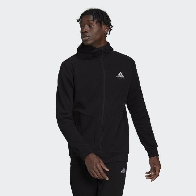 Sudadera Con Cremallera Completa Essentials4gameday Negra Adidas