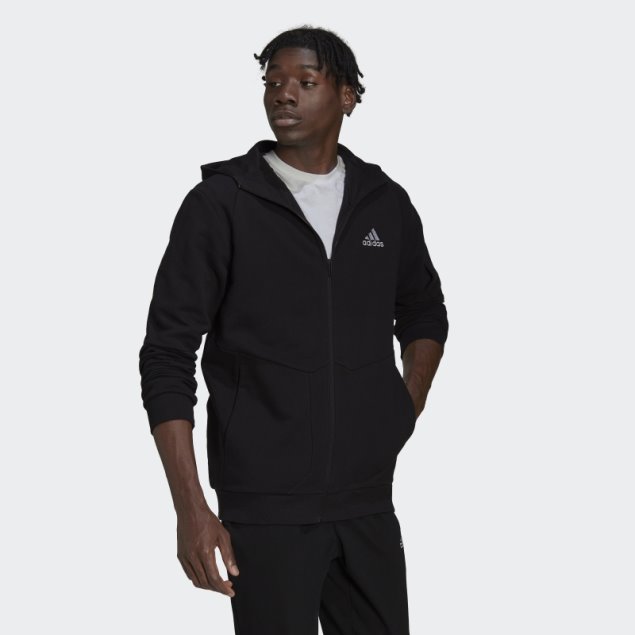 Sudadera Con Cremallera Completa Essentials4gameday Negra Adidas