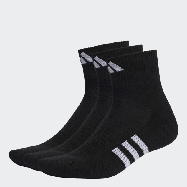 Calcetines De Corte Medio Acolchados De Rendimiento 3 Pares Adidas Negro
