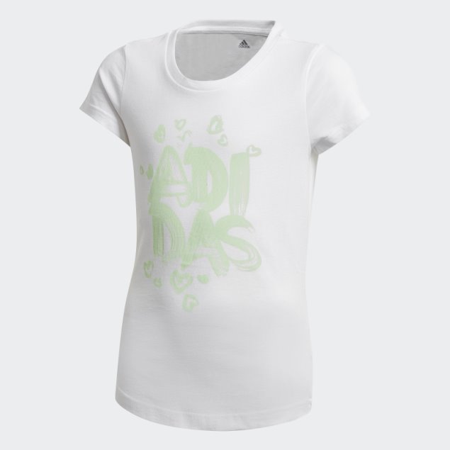 Adidas Camiseta Gráfica Blanca Caliente