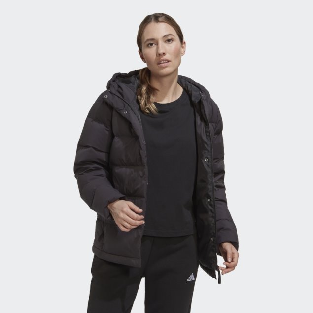 Chaqueta De Plumón Con Capucha Adidas Helionic Negra