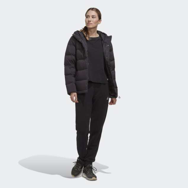 Chaqueta De Plumón Con Capucha Adidas Helionic Negra