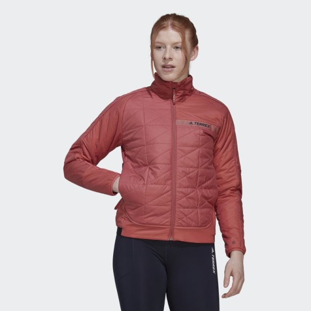 Adidas Terrex Chaqueta Con Aislamiento Multisintético Rojo