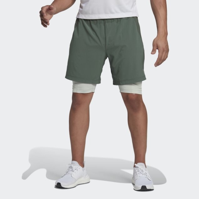 Shorts De Entrenamiento Verde óxido Hiit Spin Adidas