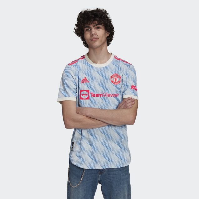 Camiseta Adidas Blanca Primera Equipación Manchester United 21/22 Autentica