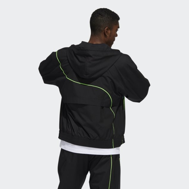 Cortavientos Negro Adidas