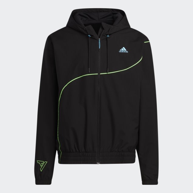 Cortavientos Negro Adidas