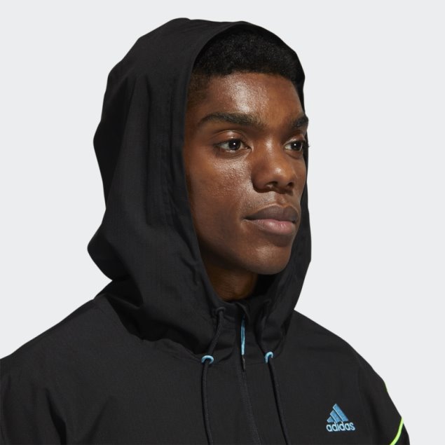 Cortavientos Negro Adidas