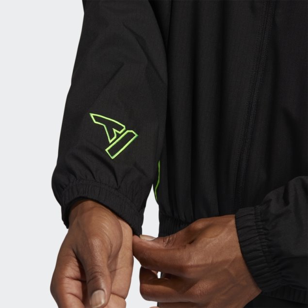 Cortavientos Negro Adidas