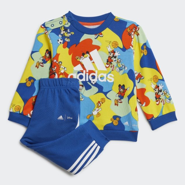 Adidas X Disney Mickey Mouse Conjunto Jogger Azul Real Moda