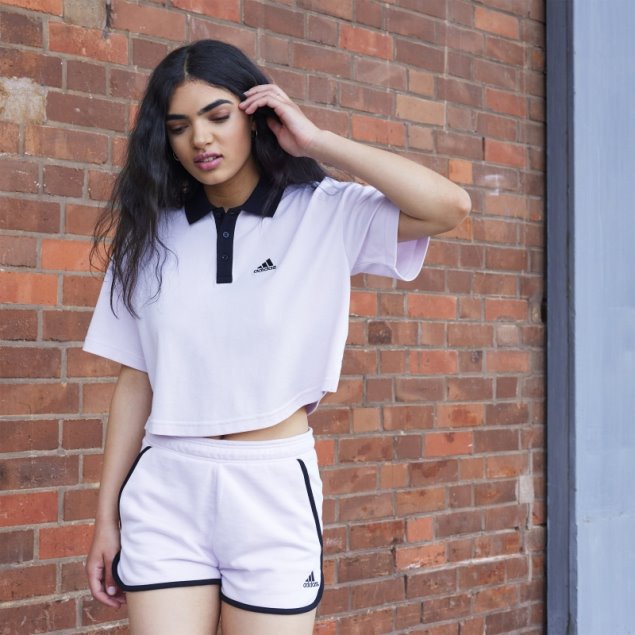 Rosa Adidas Cropped Piqu