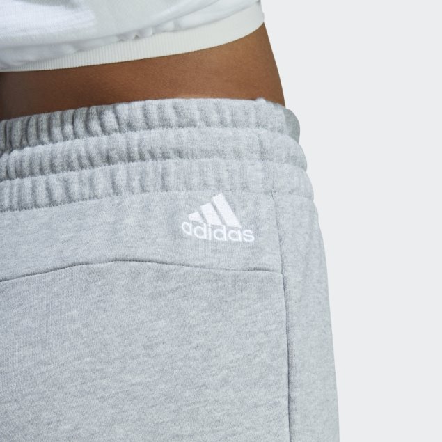 Pantalones Cortos Adidas Essentials Linear French Terry Gris Medio
