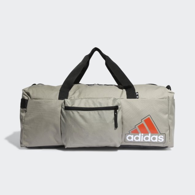Bolso Adidas Essentials Season Duffel Mediano Plata Guijarro