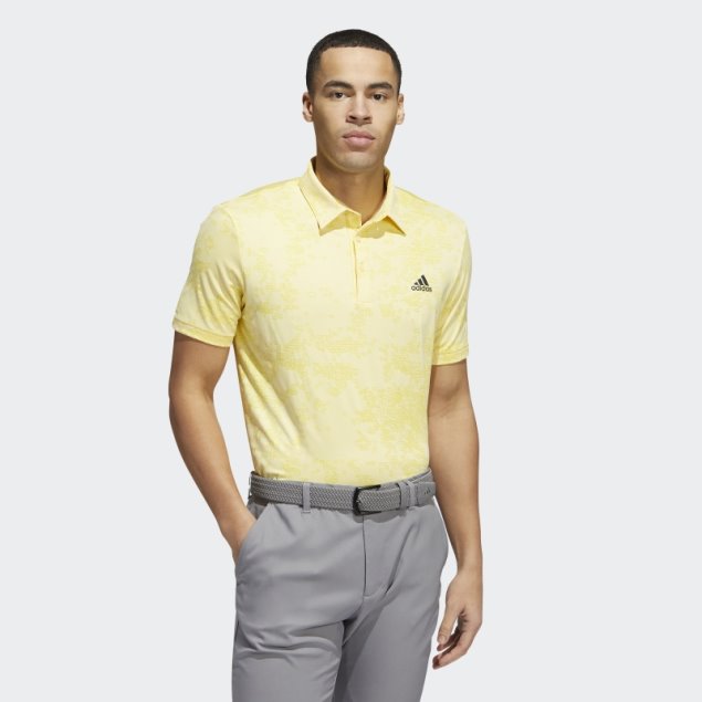 Polo Amarillo Jacquard Adidas