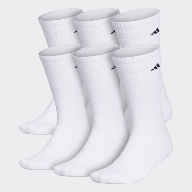 Calcetines Deportivos Acolchados 6 Pares Adidas Blanco