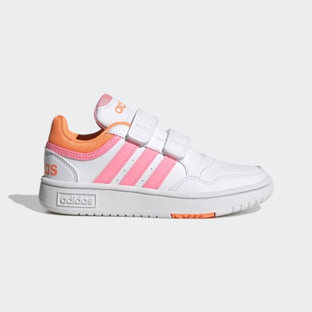 Zapatillas Adidas Hoops Lifestyle Baloncesto Con Velcro Beam Rosa