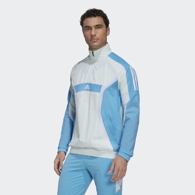 Camiseta Adidas Training Con Cremallera De Un Cuarto, Ice Mint
