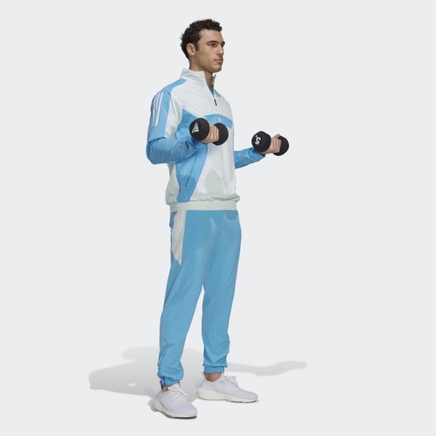 Camiseta Adidas Training Con Cremallera De Un Cuarto, Ice Mint