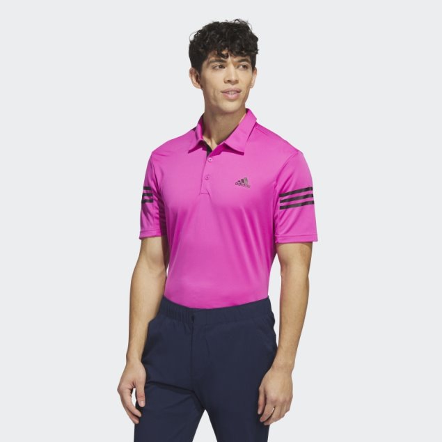 Polo Adidas 3 Rayas Fucsia