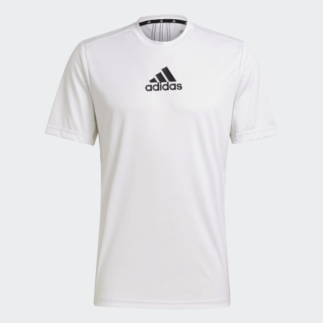 Camiseta Adidas Design To Move Sport De 3 Rayas Blanca